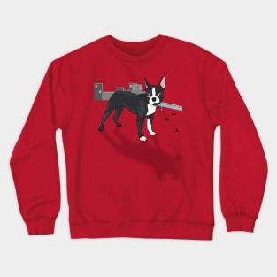 Attack of the Colossal Boston Terrier!!! Crewneck Sweatshirt